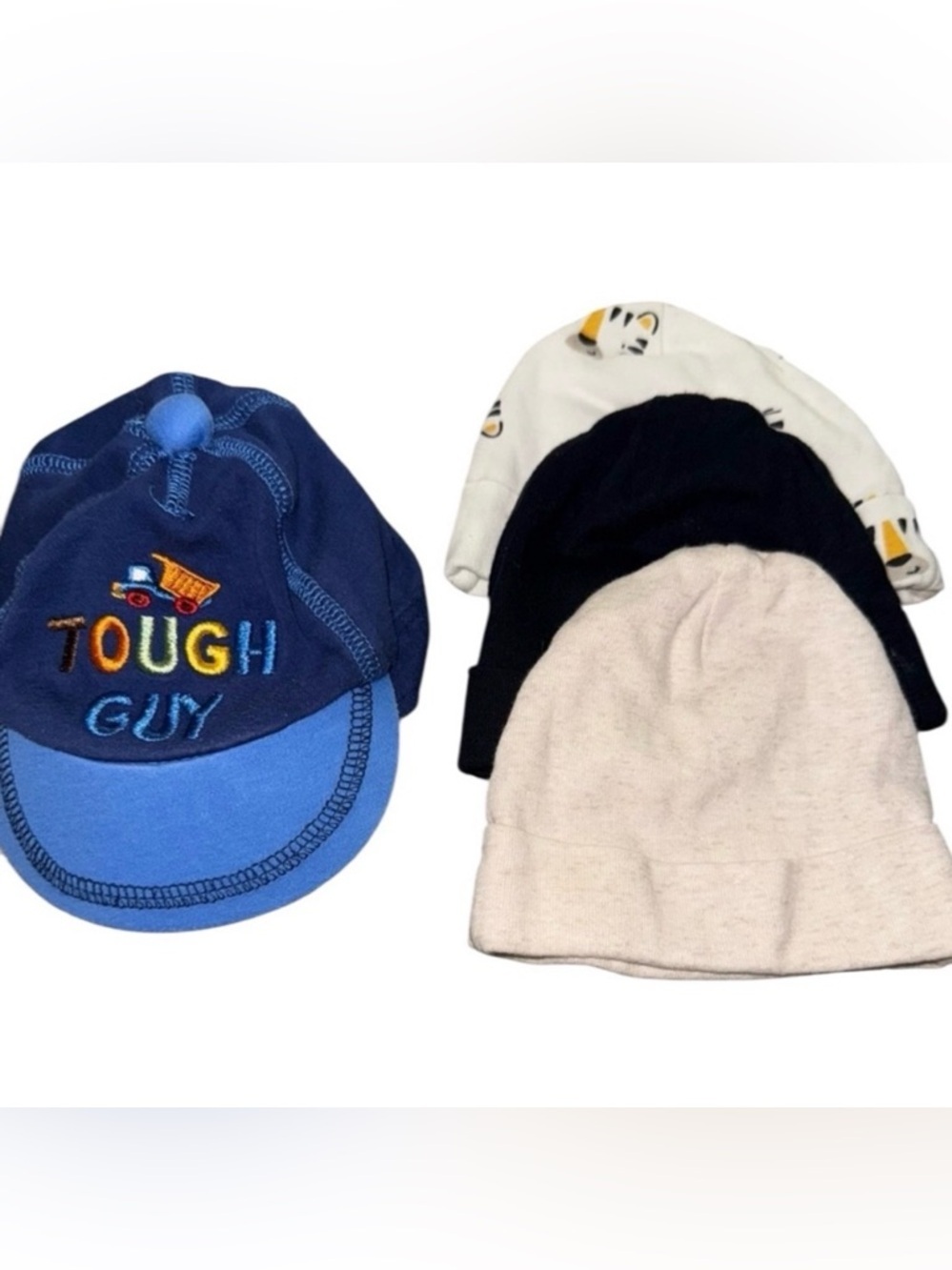 Baby Hat Bundle 0–6M Onesies & Baby Essentials Beanies Neutral Blue Tiger Lot